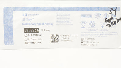 Covidien 8888247064 Shiley Nasopharyngeal Airway 34Fr/Ch x 8.5mm ID (x)